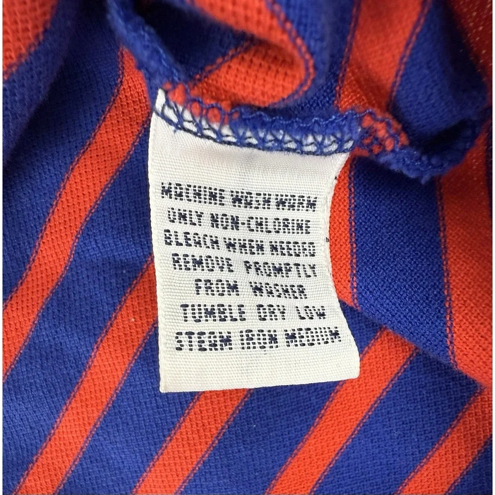 Ralph Lauren Polo Golf Shirt Blue Red Striped Pony Short Sleeve Men's‎ Size XL
